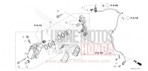 ETRIER DE FREIN AVANT NC750XAP de 2023